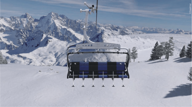 An artists rendition of the new six seater chairlift in Niseko Grand Hirafu.