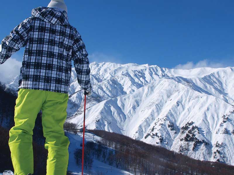 Views of ski resorts in Japan